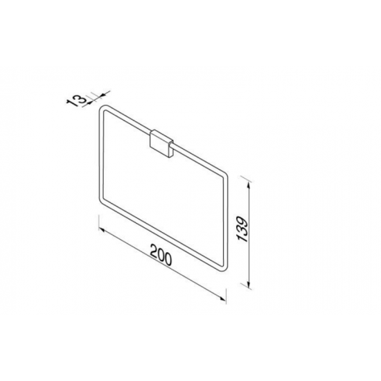Κρίκος Μπάνιου 20x1,3x13,9cm Geesa Aim 8425 Χρωμέ Κρίκος Μπάνιου 20x1,3x13,9cm Geesa Aim 8425 Χρωμέ